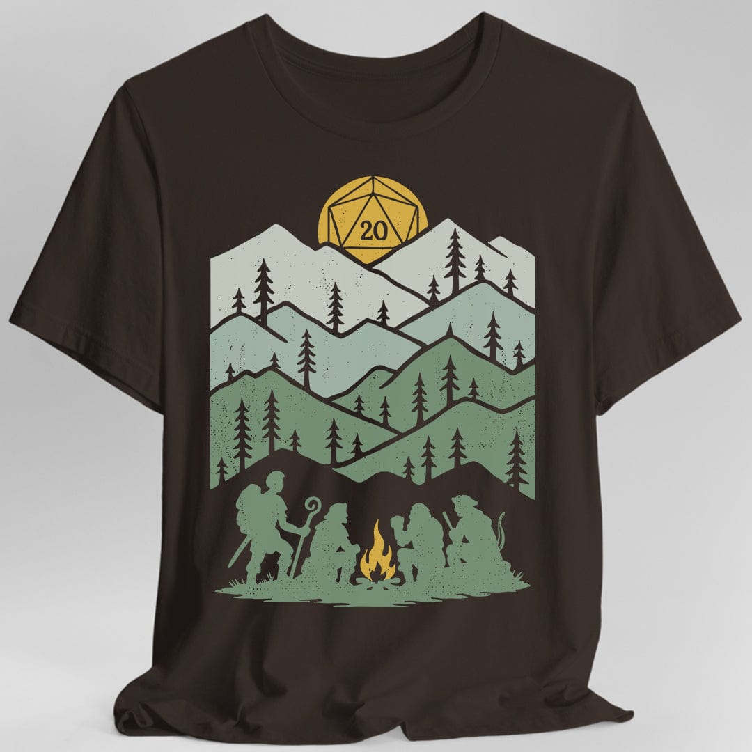 Camiseta de dados D20 - Descanso Largo