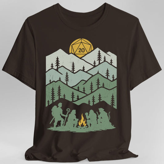 Camiseta de dados D20 - Descanso Largo