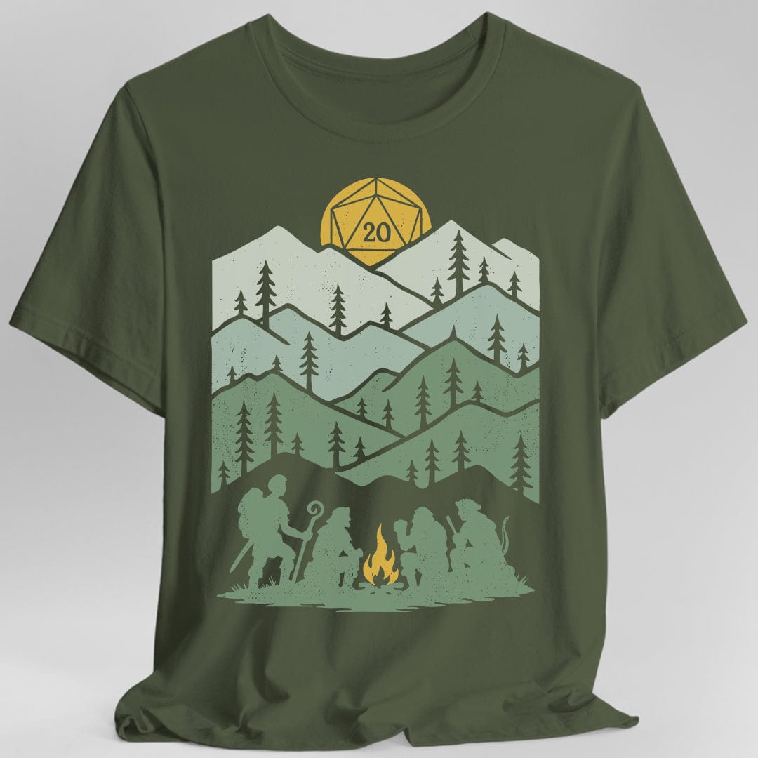 Camiseta de dados D20 - Descanso Largo