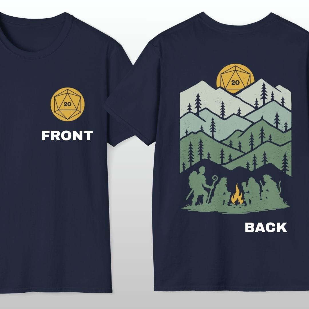 D20 Landscape Front & Back T-Shirt