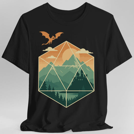 Camiseta con paisaje de montaña D20