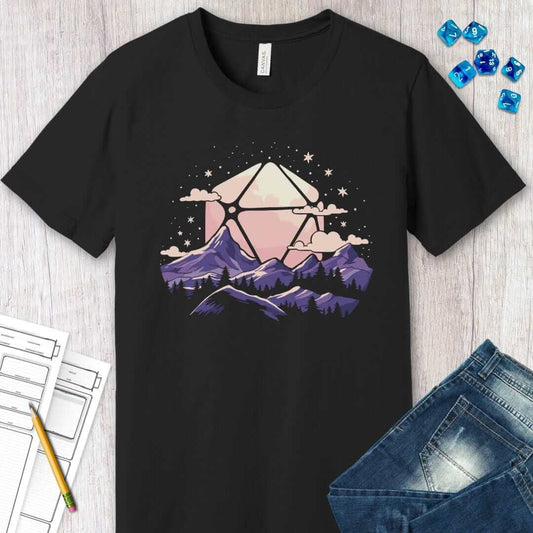 D20 Paisaje Sol Morado Rosa