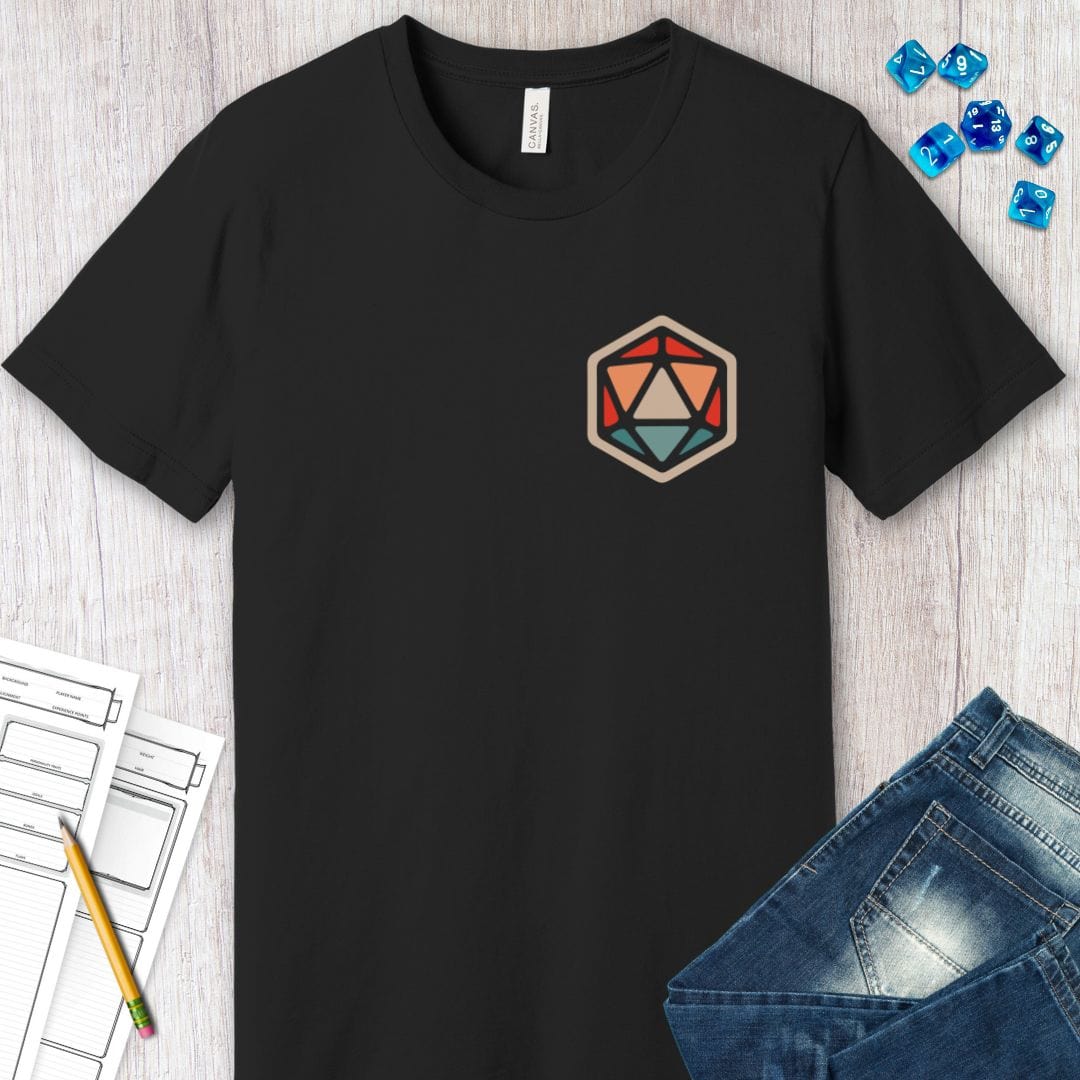 Camiseta de dado de 20 caras