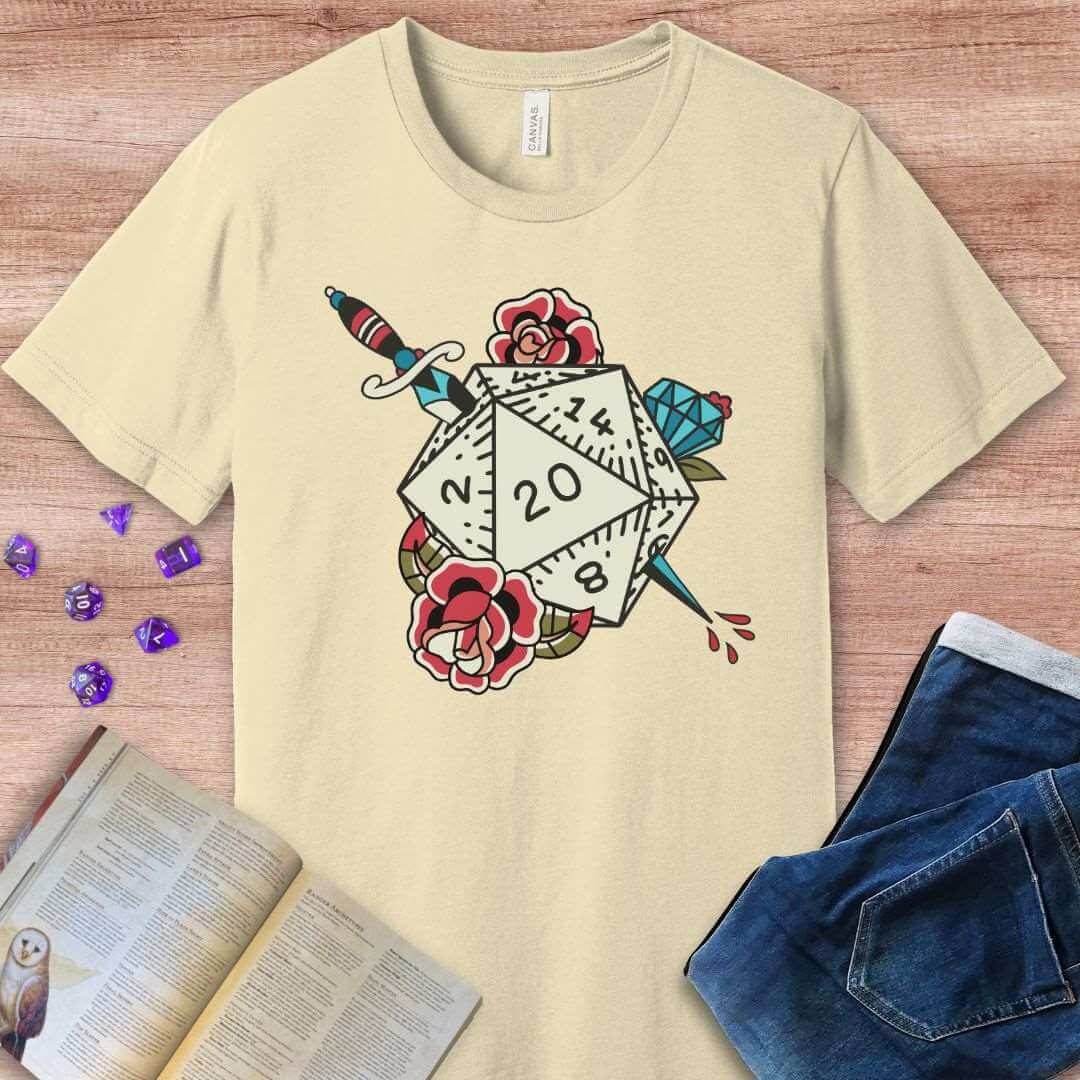 Camiseta de tatuaje D20