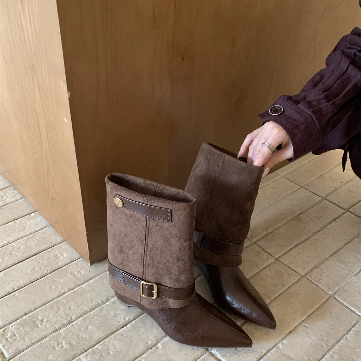 Women's Retro Slimming Western Cowboy Boots