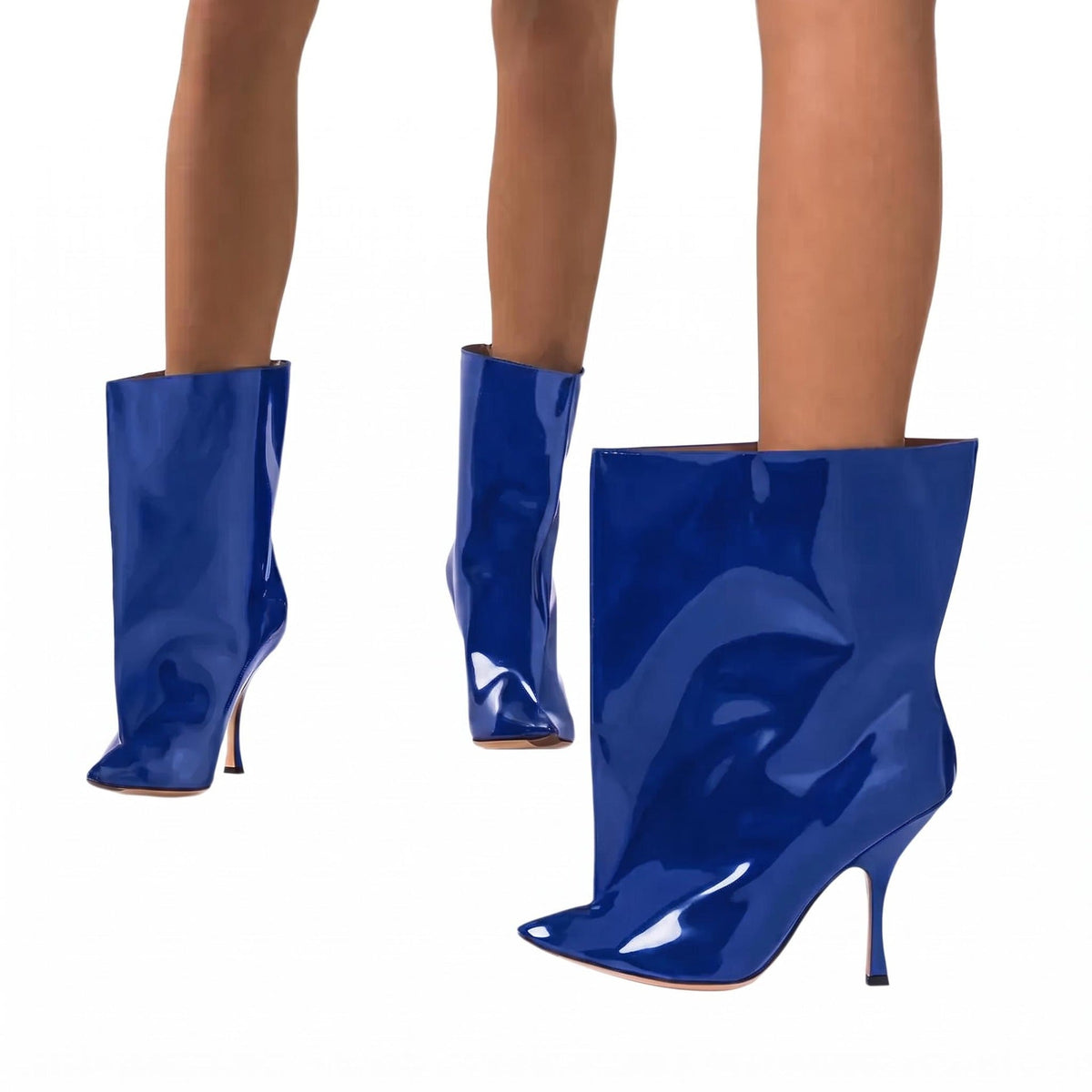 Pointed-toe High-heeled Sexy Flared Ankle Boots For Women