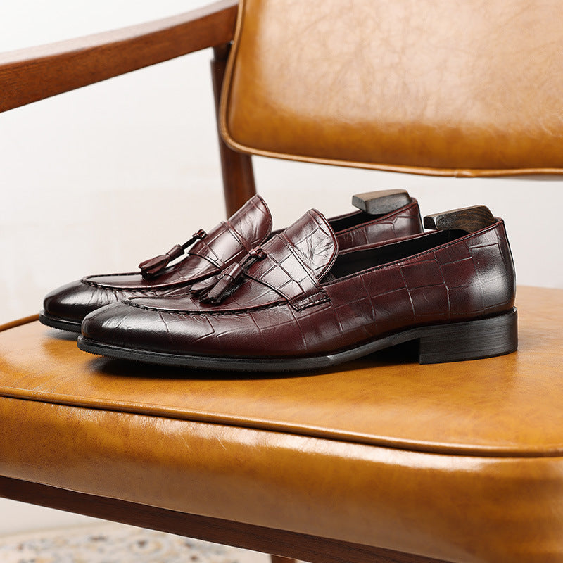 Men's Slip-On Leather Shoes Male