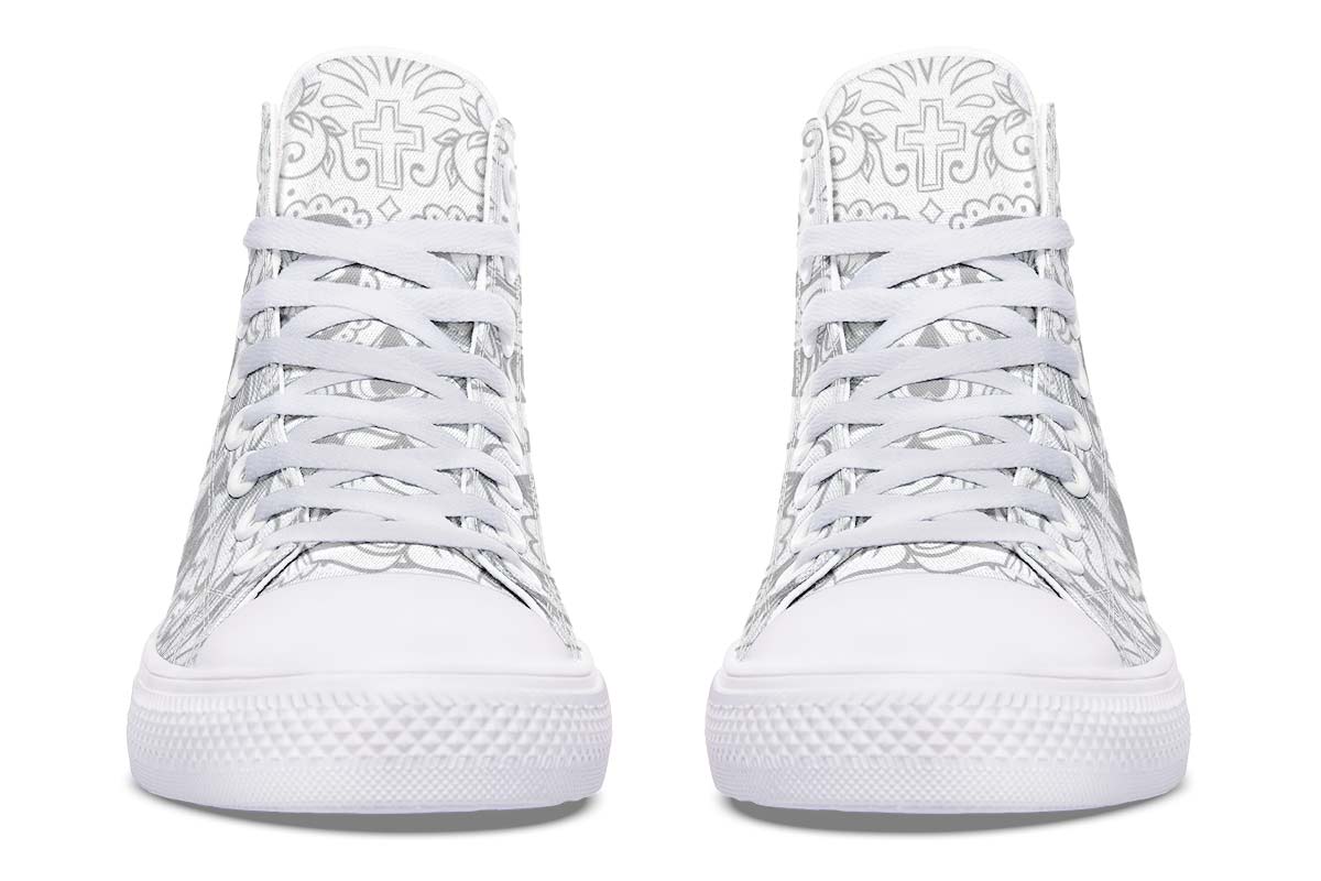 Printed Couple High-top Canvas Shoes