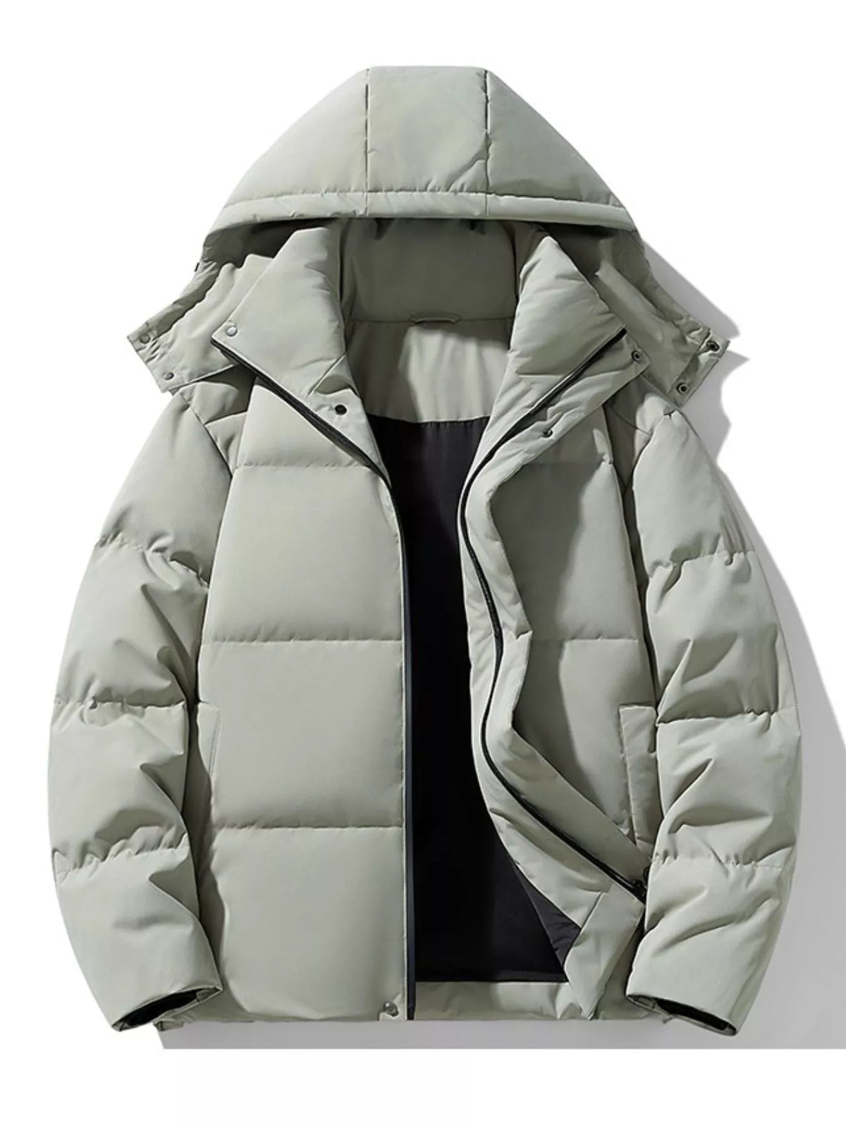 Men's Plus Size Hooded Padded Winter Puffer Jacket