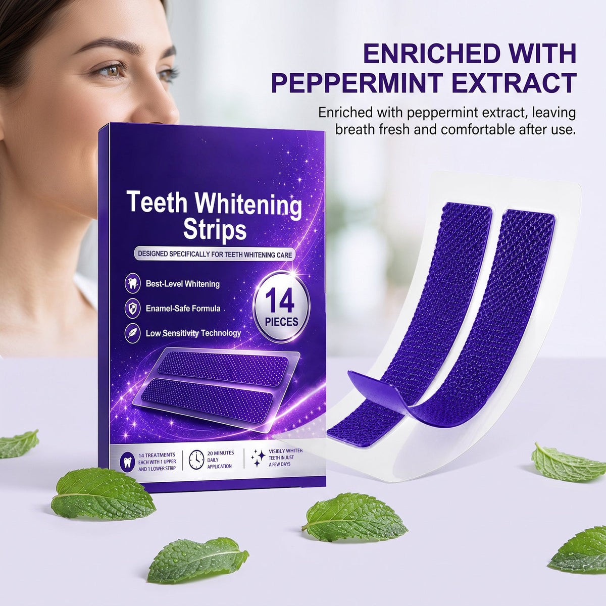 Repair Fast-Dissolving Oral Strips, 14pcs, Oral Care Product for Daily Oral Care
