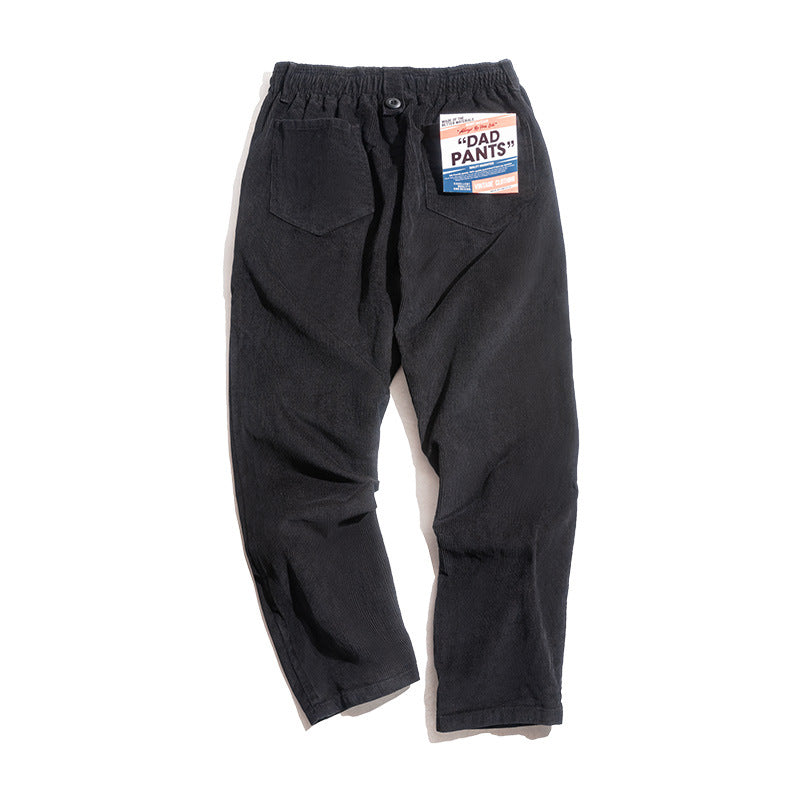 Men's Casual Khaki Corduroy Pants for Autumn/Winter