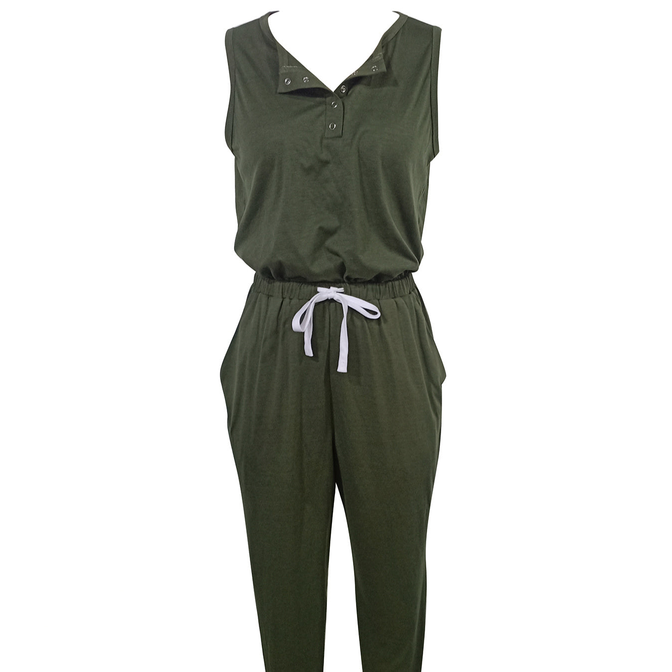 Conjunto de blusa sin hombros y pantalón con bolsillos para mujer