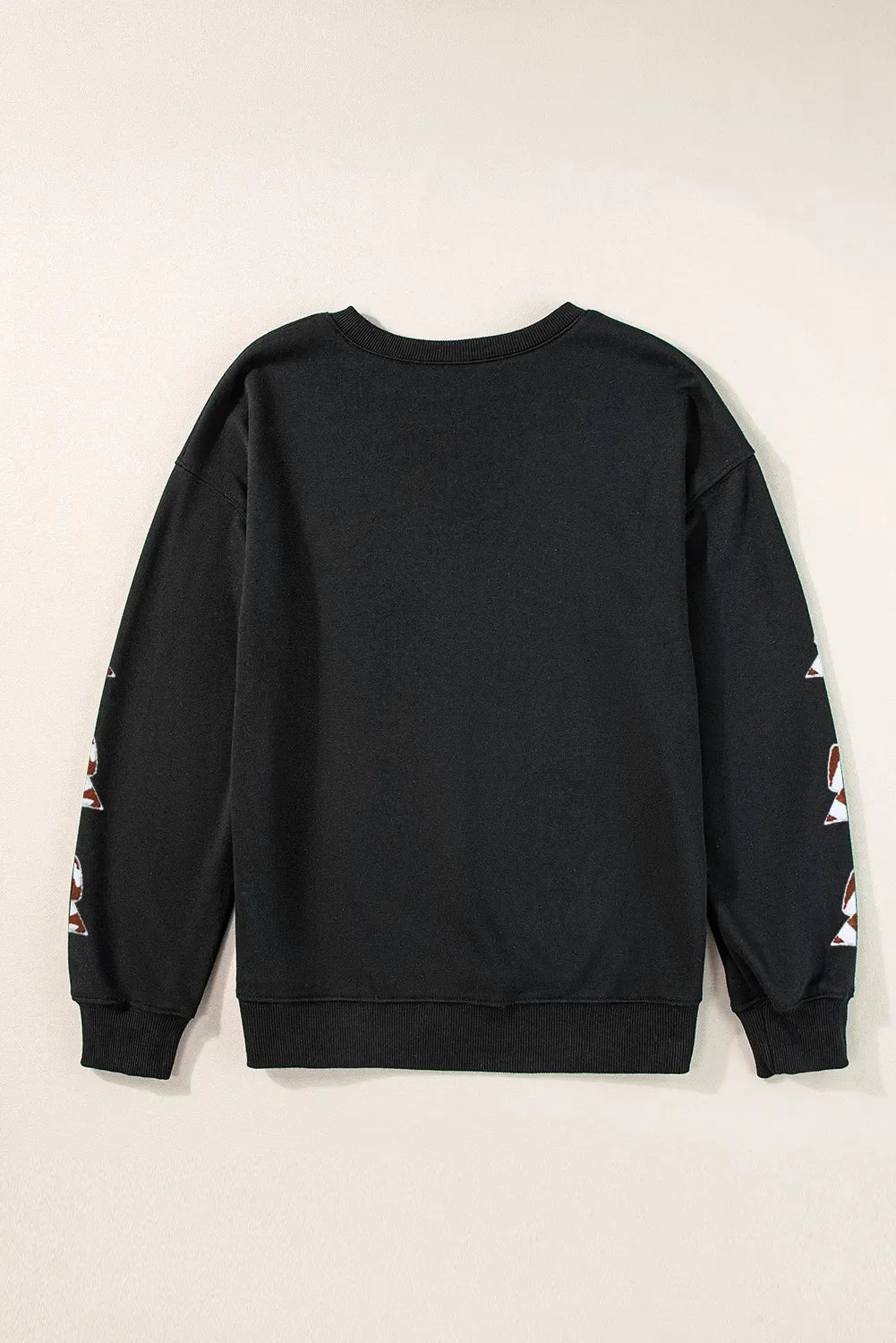 Sudadera de manga larga con diseño de lazo y letras estampadas