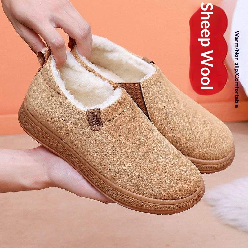 Fleece-Lined Merino Wool Slip-On Boots