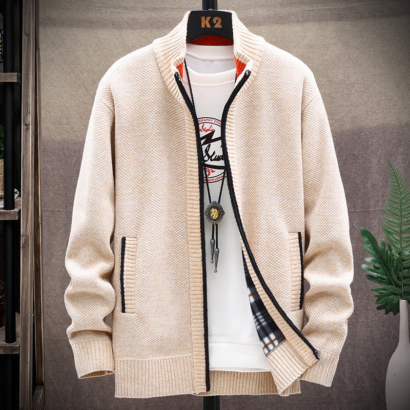 Men's Thickened Padded Jumper Cardigan Jacket (1PC)