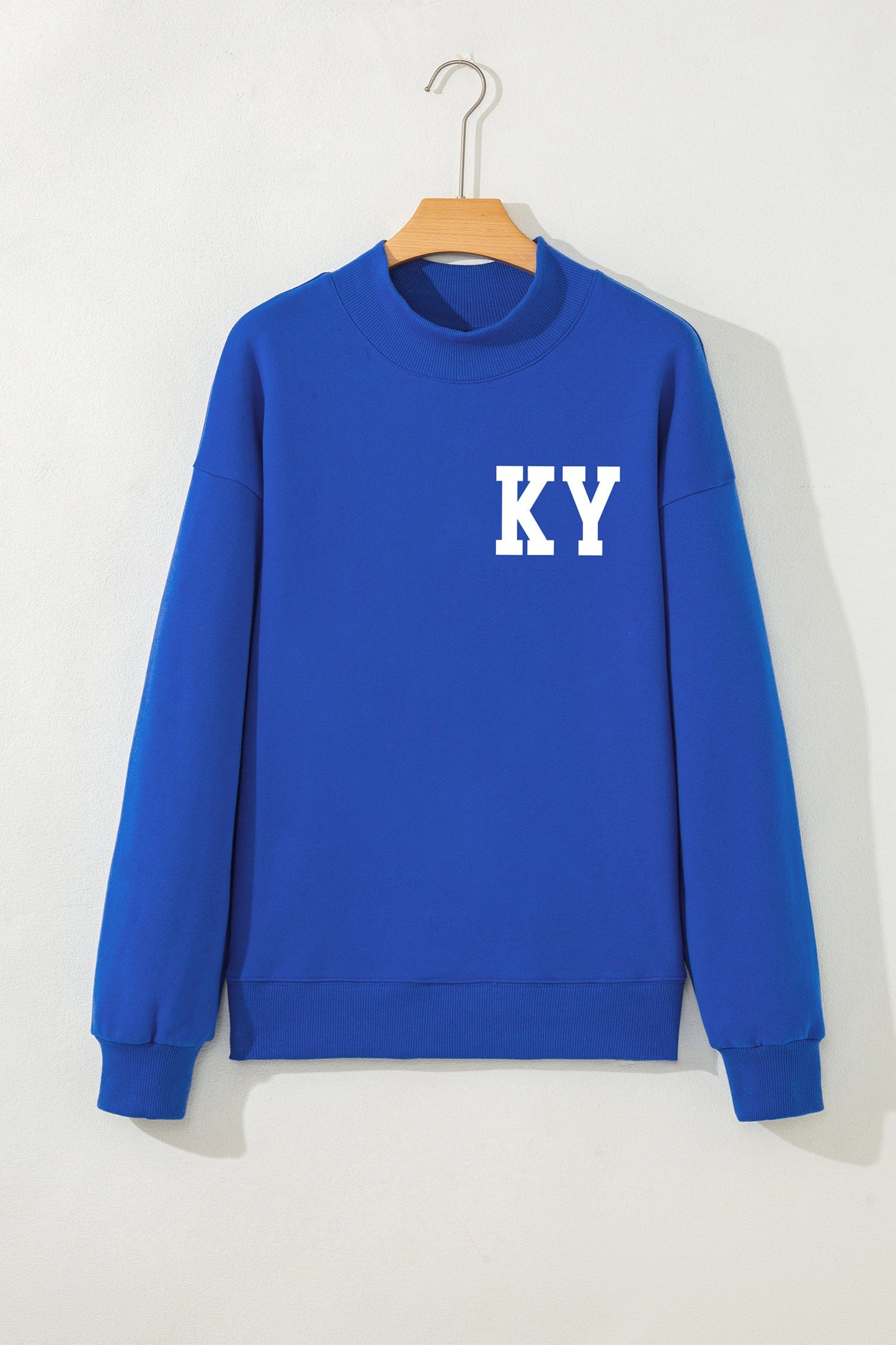 Sudadera Azul Oscuro con Cuello Falso Estampado KY KENTUCKY