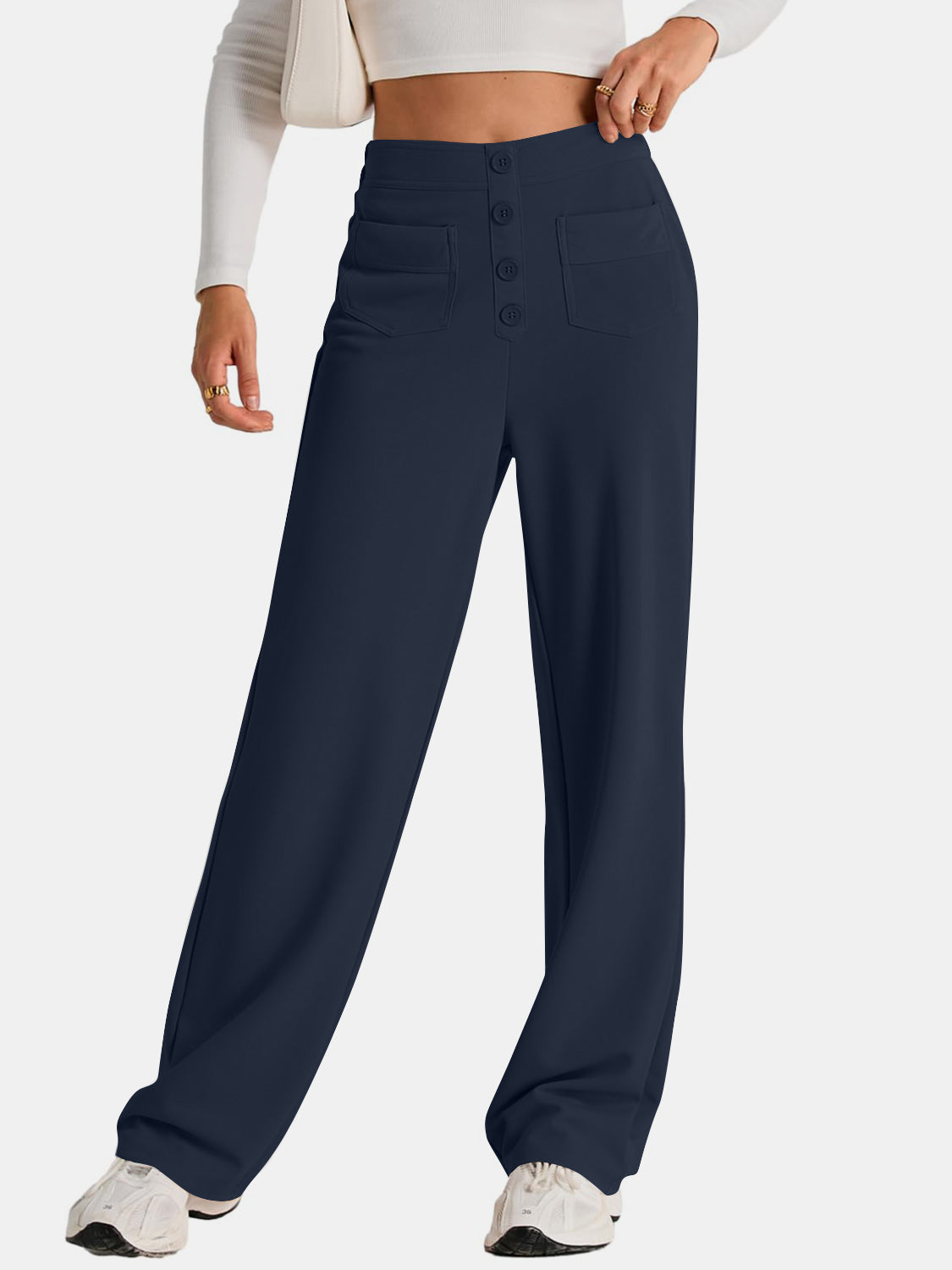 Pantalón ancho de talle alto