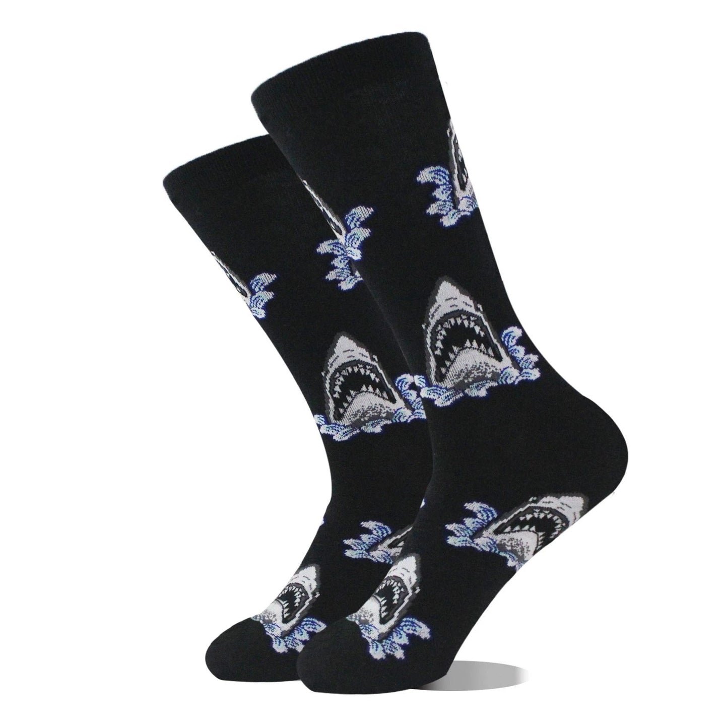 Men's Cartoon Animal Retro Oil Painting Mid-calf Socks