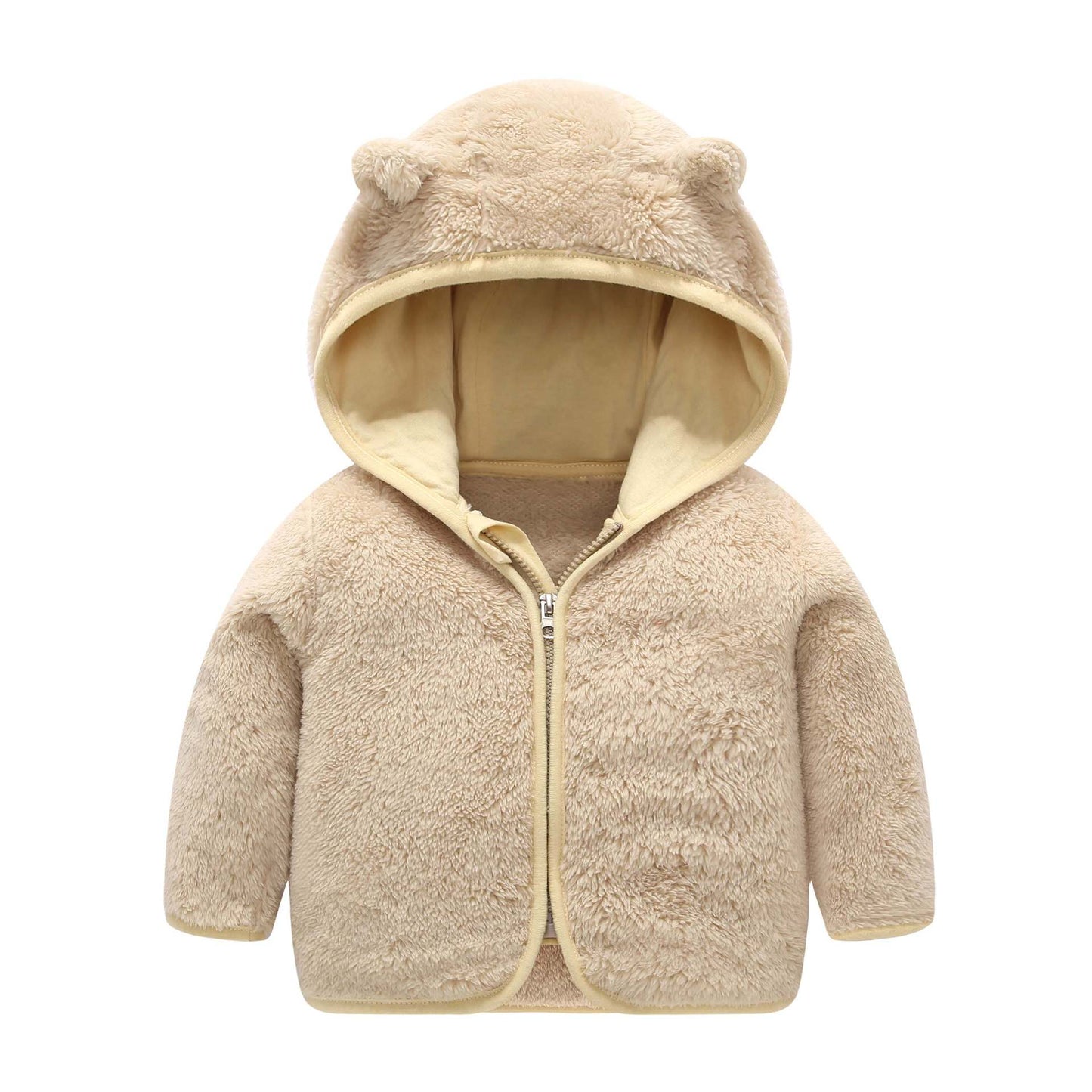 Children's Hooded Coral Fleece Padded Jacket