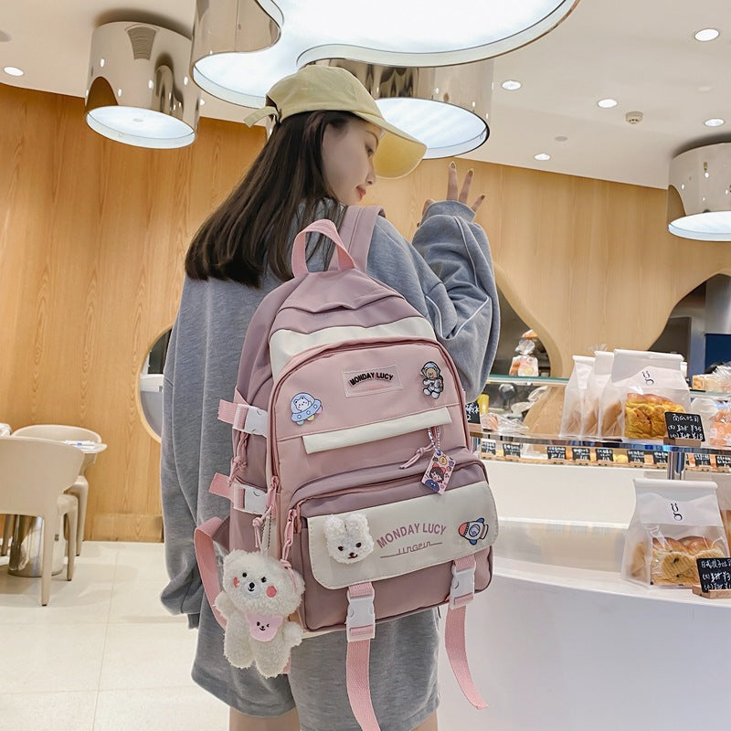 Elementary School Students' Mori All-match Backpack Travel Bag