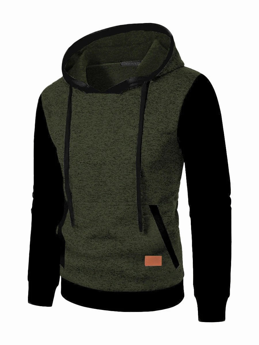 Men's Casual Jacquard Hooded Sweater