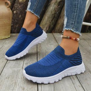 Women's Mesh Flyknit Slip-On Platform Sneakers