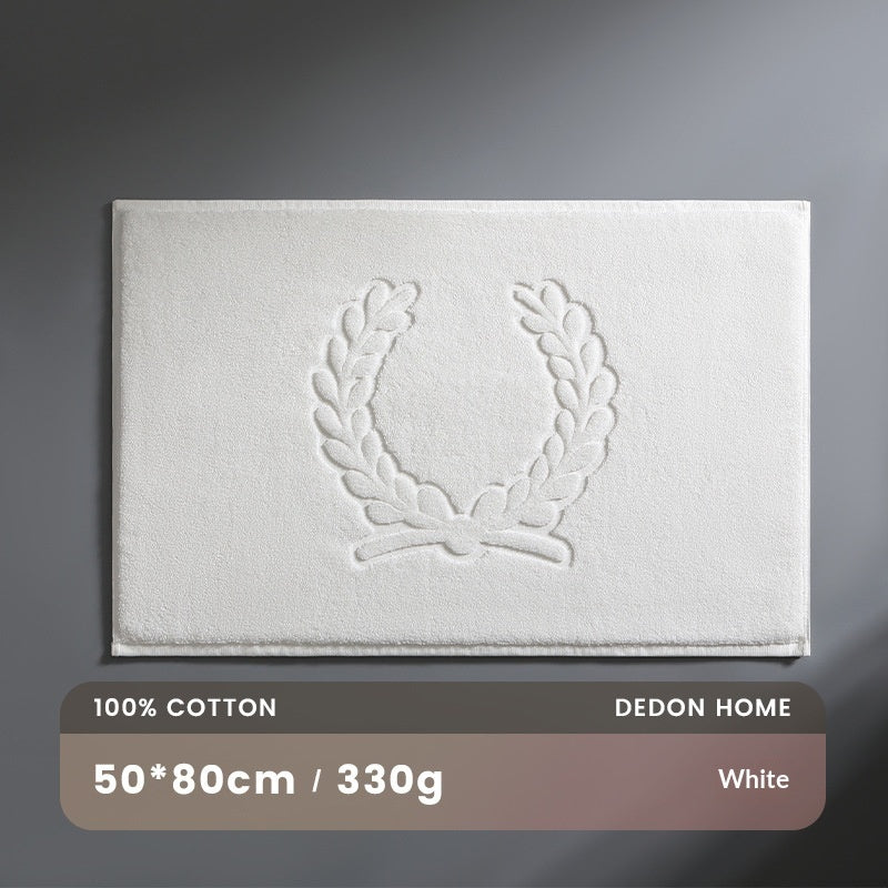 Water-absorbent Pure Cotton Non-slip Bathroom Floor Mat