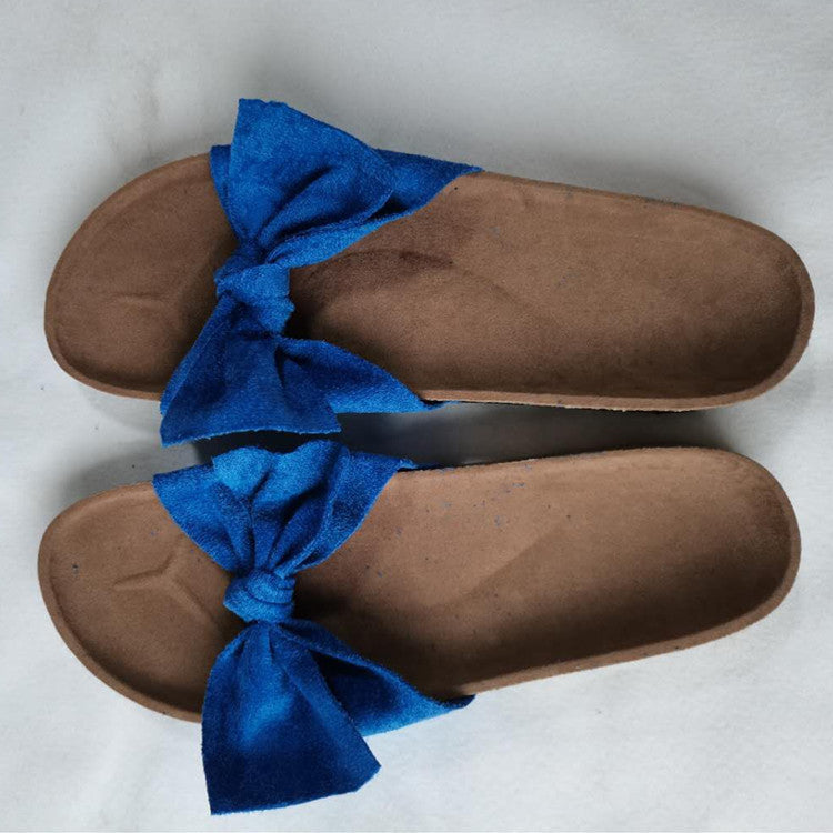 Women's Bow Platform Slide Slippers