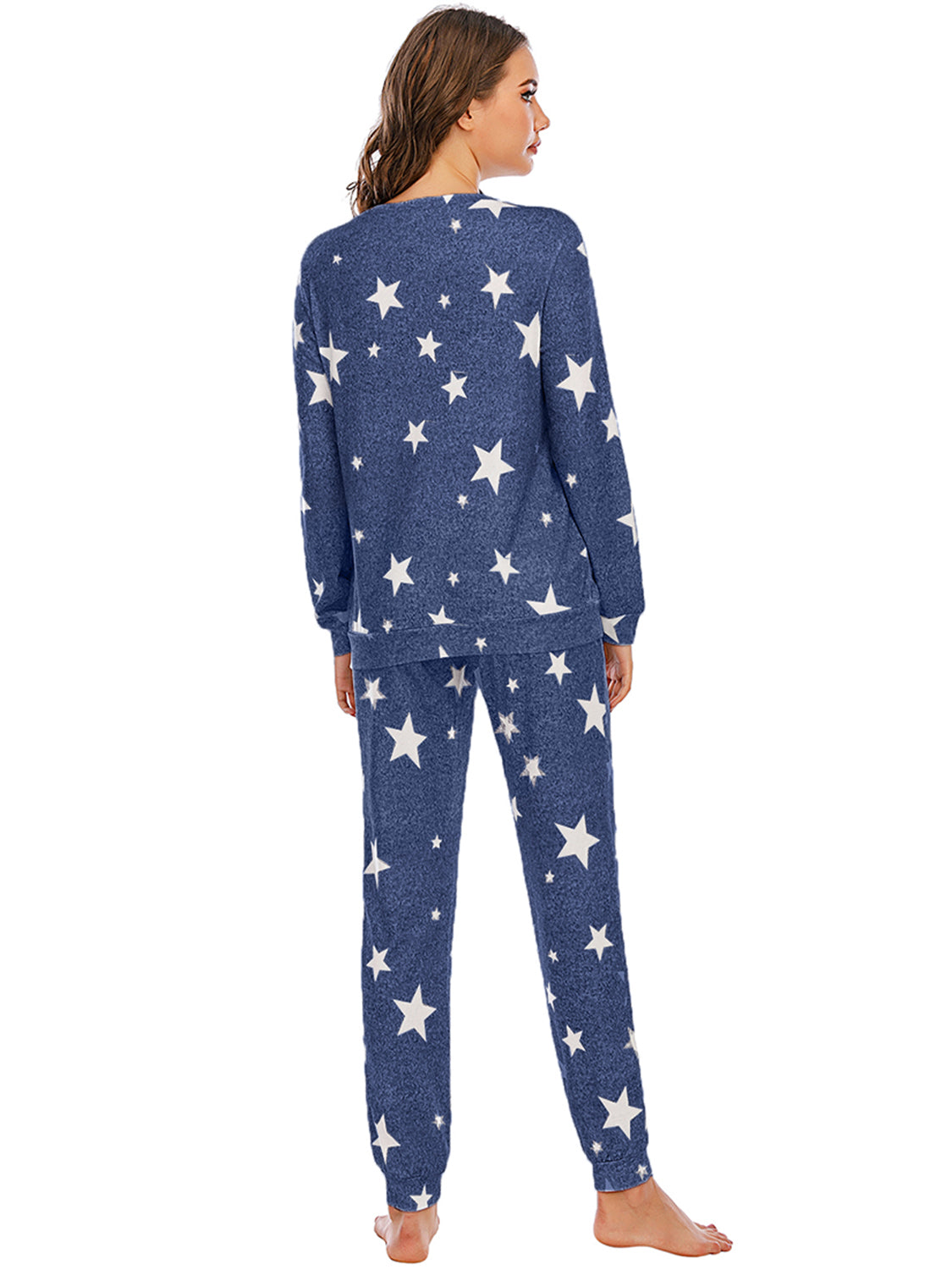Conjunto de pijama de top y pantalón con estrellas