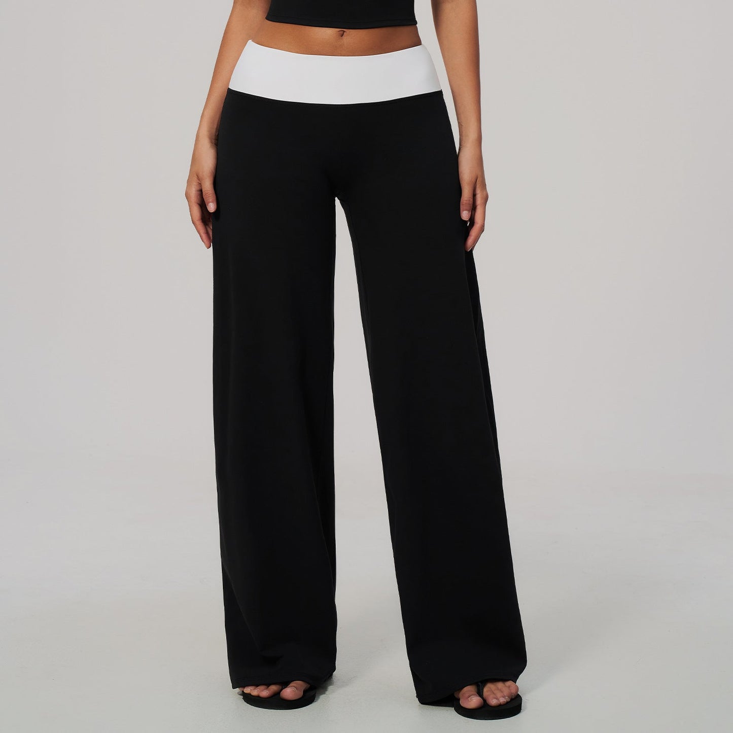 Fashionable Waist Hugging High Waisted And Hip Lifting Micro Flared Yoga Pants