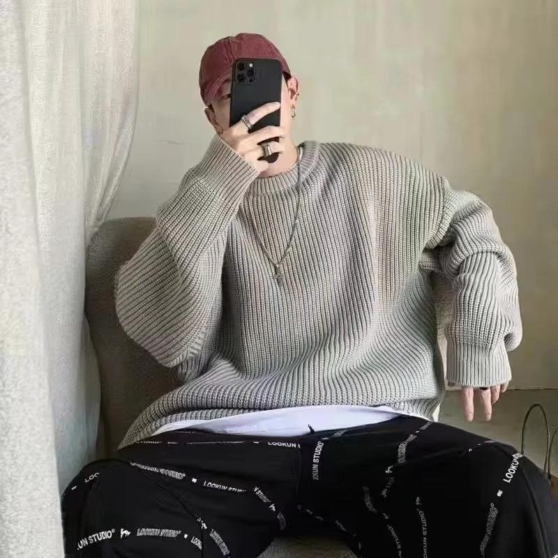 Loose Casual Retro Trendy Underwear Crew Neck Sweater