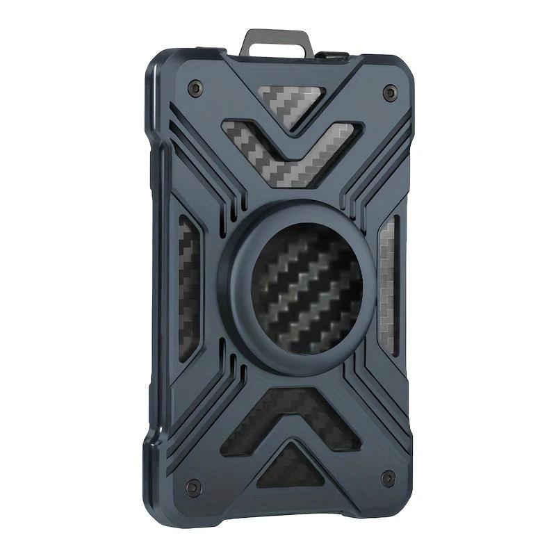 Card Holder Airtag Men's Tracker Case Carbon Fiber Credit Card Clip Wallet