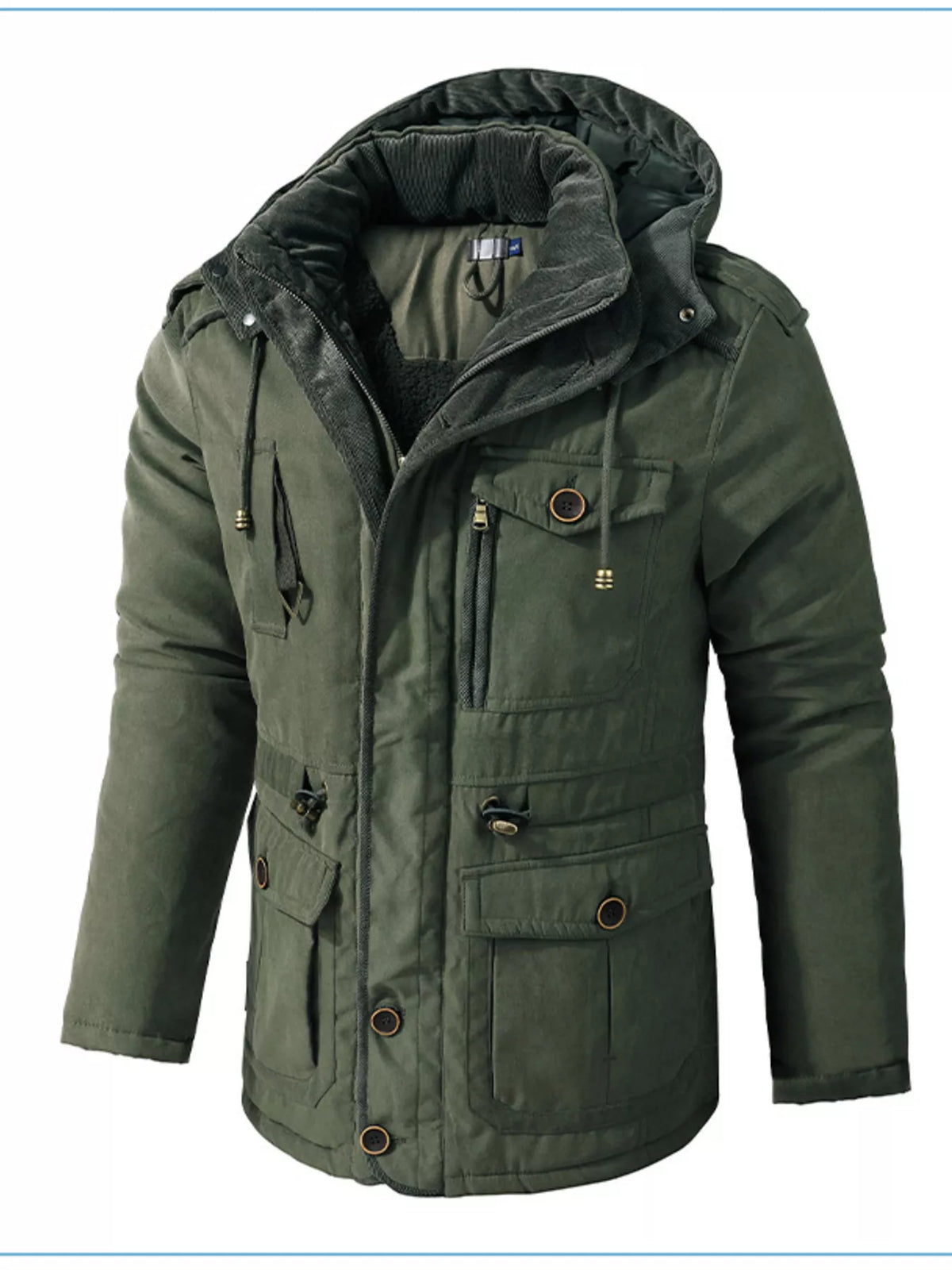 Men's Winter Hooded Zip Up Jacket