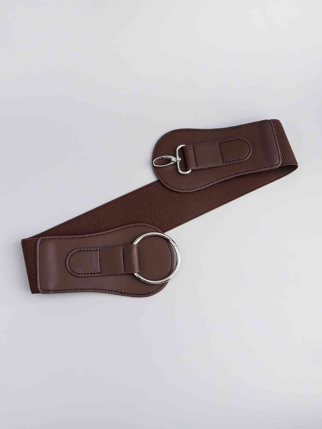 Elegant Fashion PU Elastic Wide Belt – Adjustable Comfort Fit See size chart under “more details”
