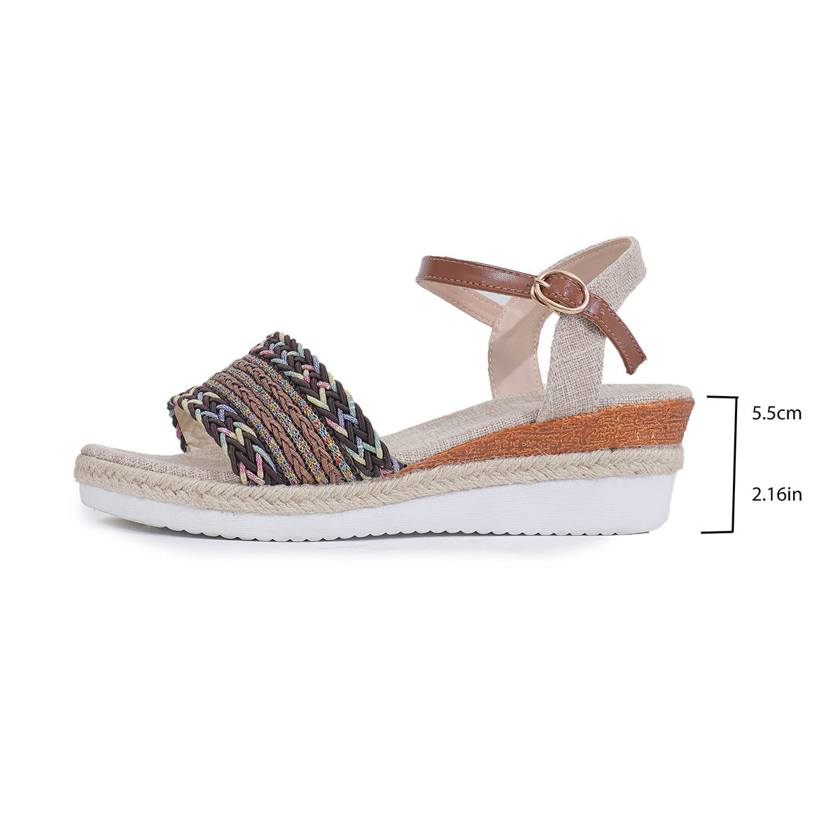 Ethnic Style Platform Wedge Sandals