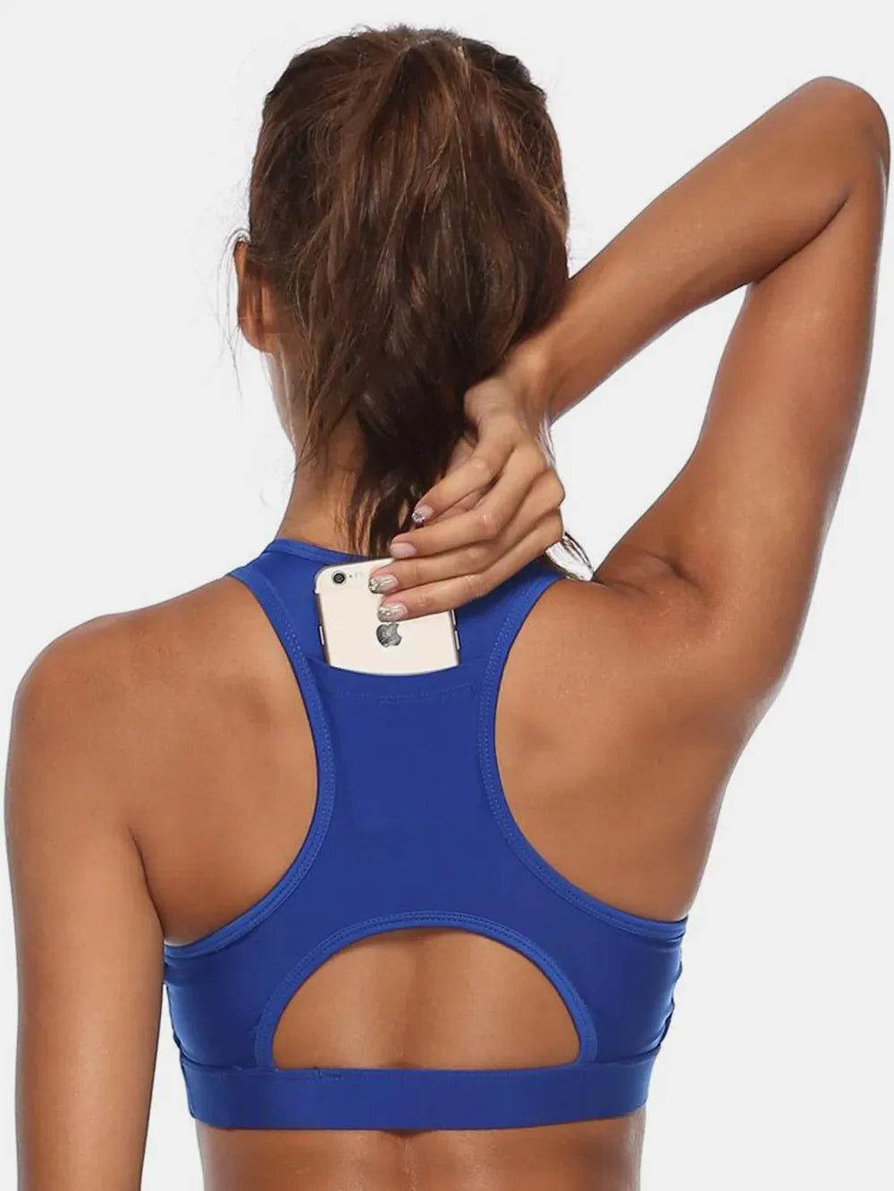 Camiseta de tirantes deportiva con cuello redondo y abertura