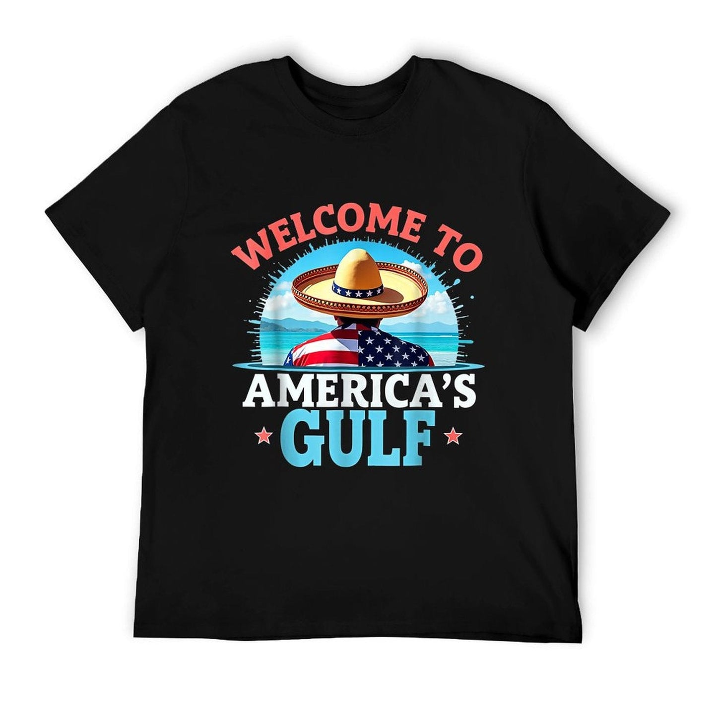 Gulf America Welcom To America's Gulf Slim-fit Cut T-Shirt