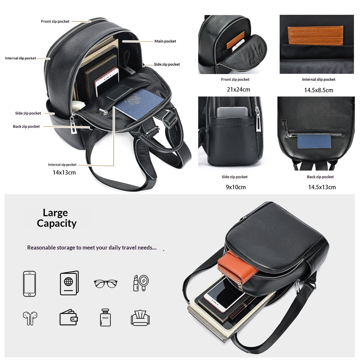 Women's Simple Versatile High-Capacity Fashionable Backpack