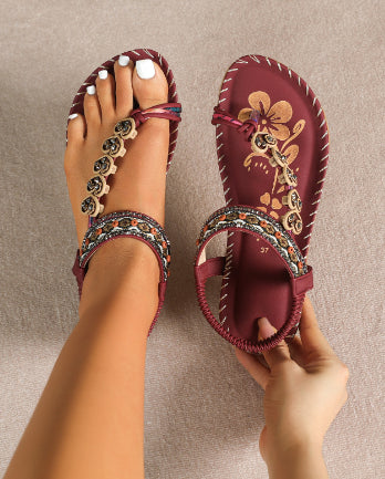 Bohemian Daily Casual Rhinestone Sandals
