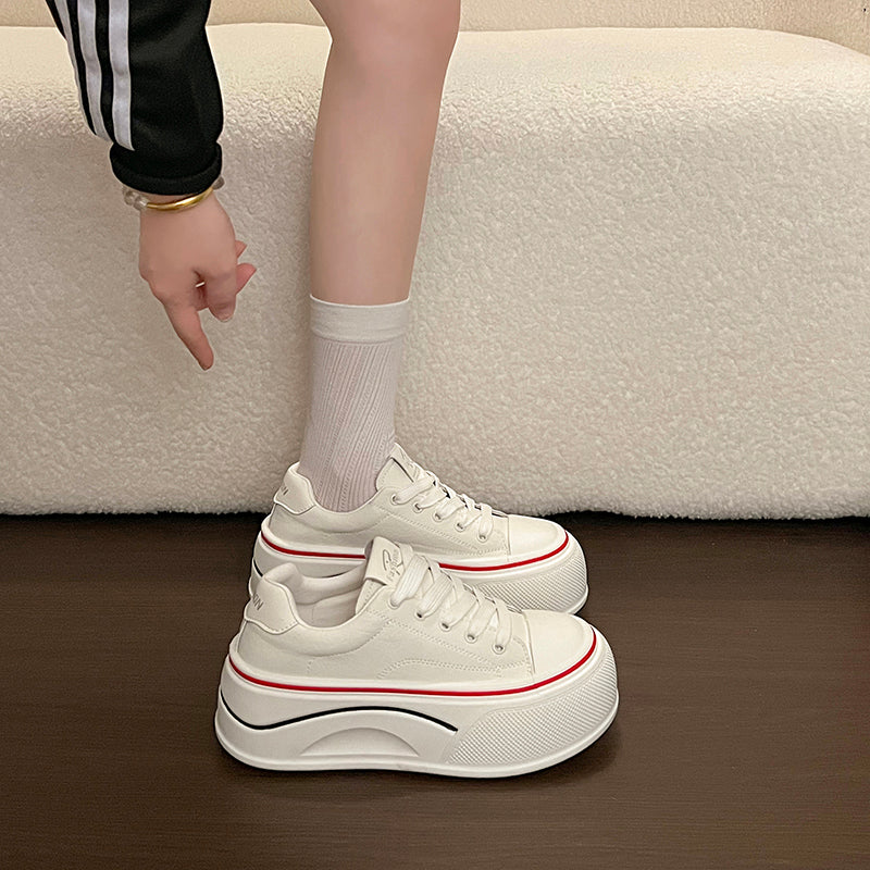 Bestseller Retro Skate Sneakers Women, Summer New Arrival Versatile Round-Toe White Sneakers, Casual German Army Trainers