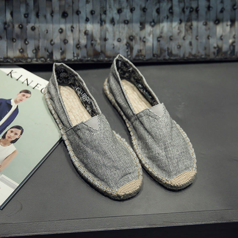 Linen Canvas Flat Shoes