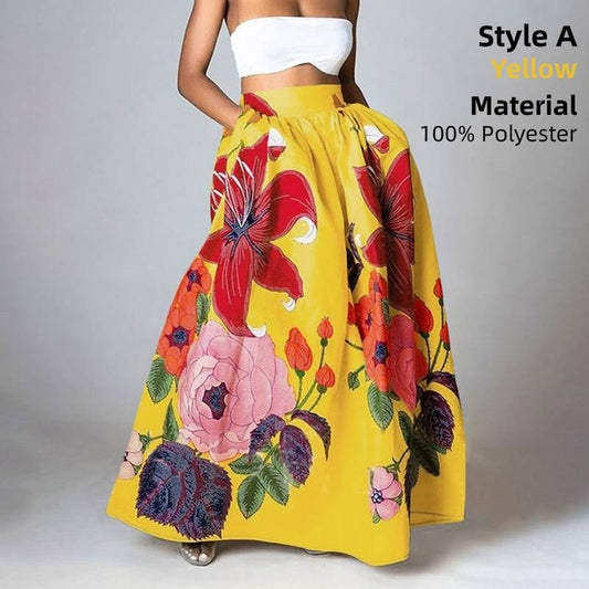 Faldas Maxi Largas Florales de Mujer para Vacaciones Ver tabla de tallas en "más detalles"