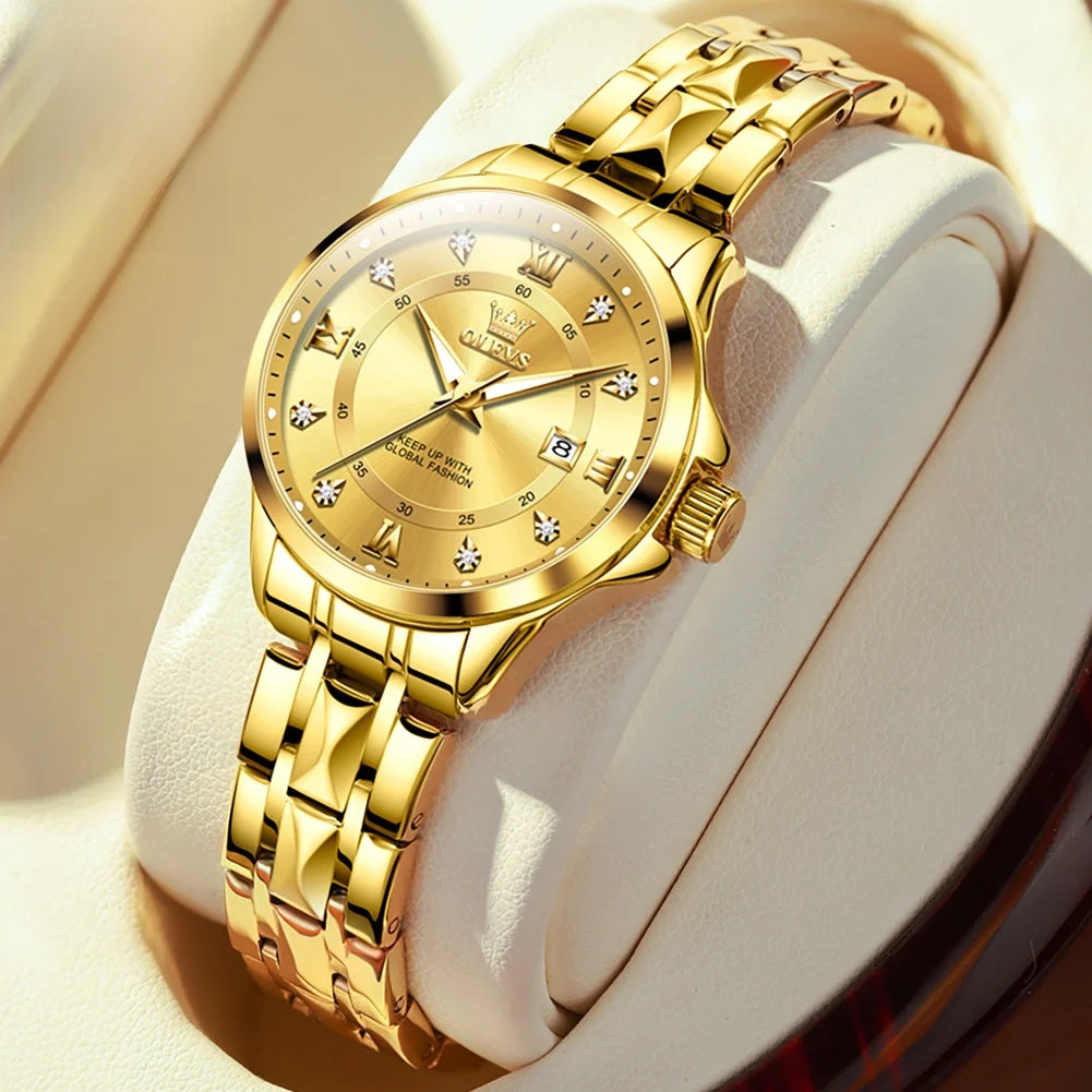 Stainless Steel Day-Date Watch - Women's, Men's & Couples