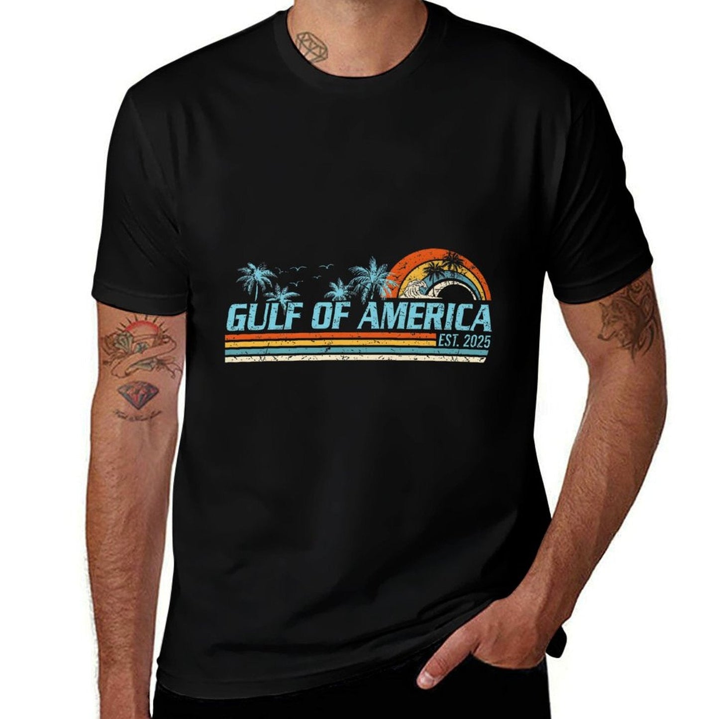 Gulf of US America Shirt Retro Golf of US America Shirt Premium Durable T-Shirt