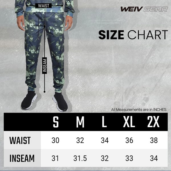 Chándal de sudadera con capucha y pantalones de camuflaje de 2 piezas para hombre