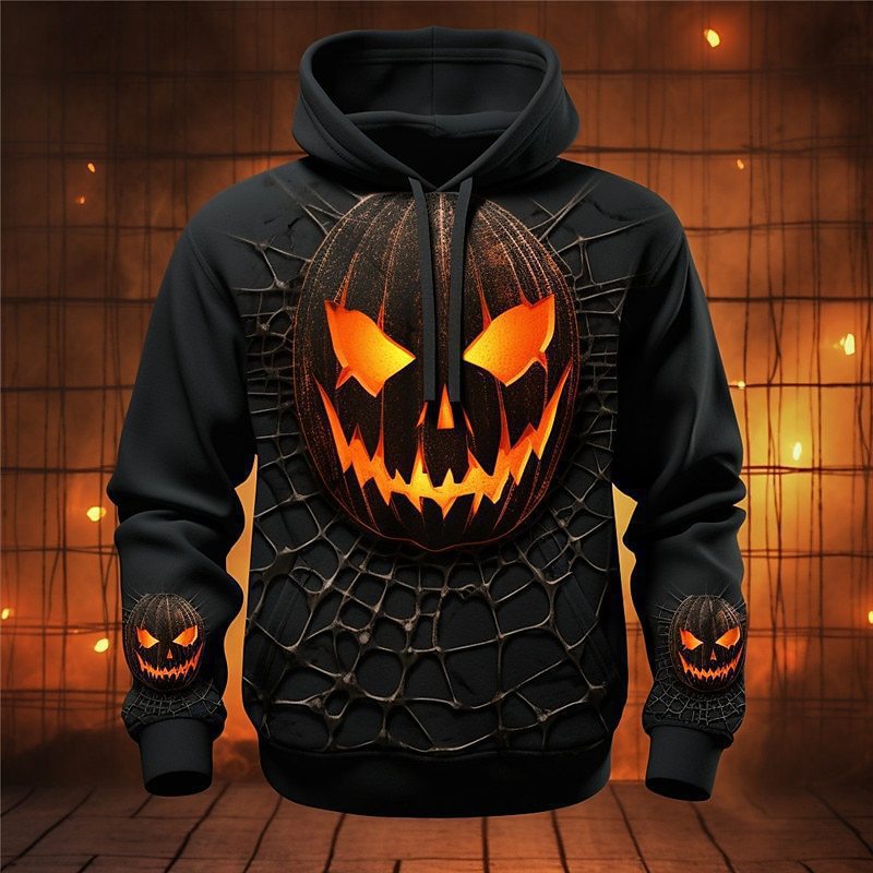 Halloween-themed Hooded Sweatshirt Heat Transfer Printing