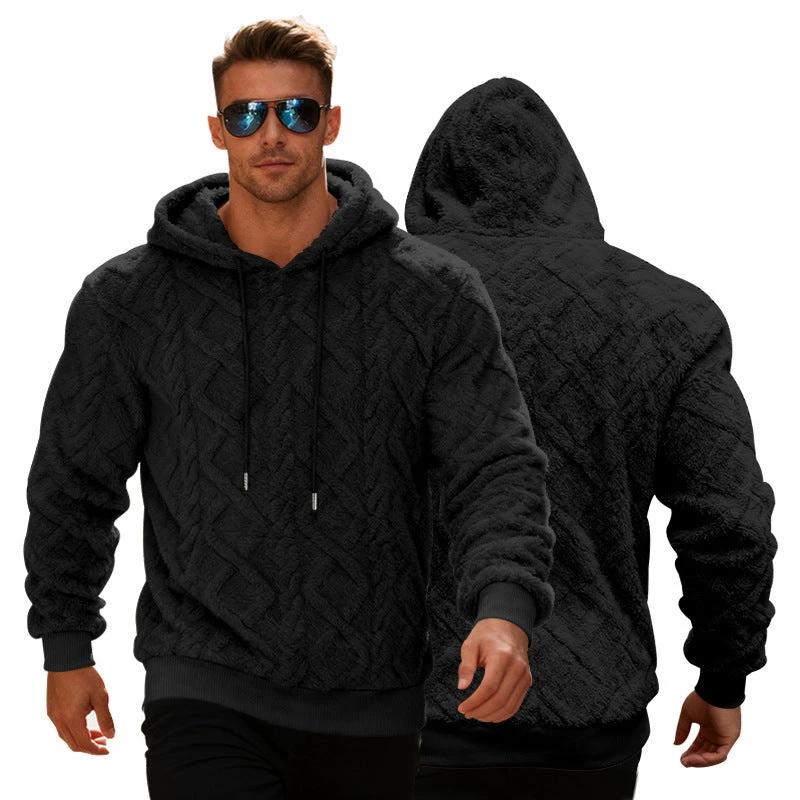Men's Casual Heavy Double-sided Loose Pullover Hoodie