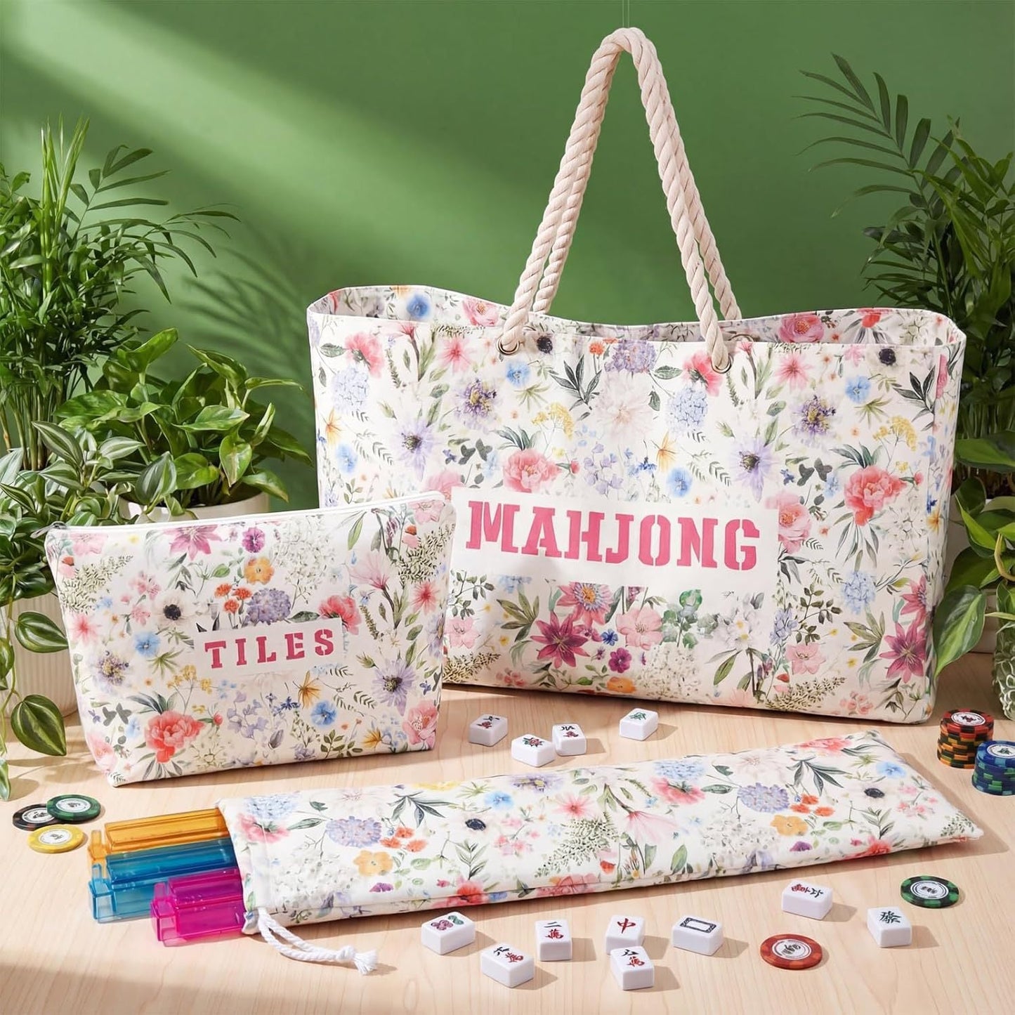 Multi-Functional High-Capacity Mahjong Bag Set