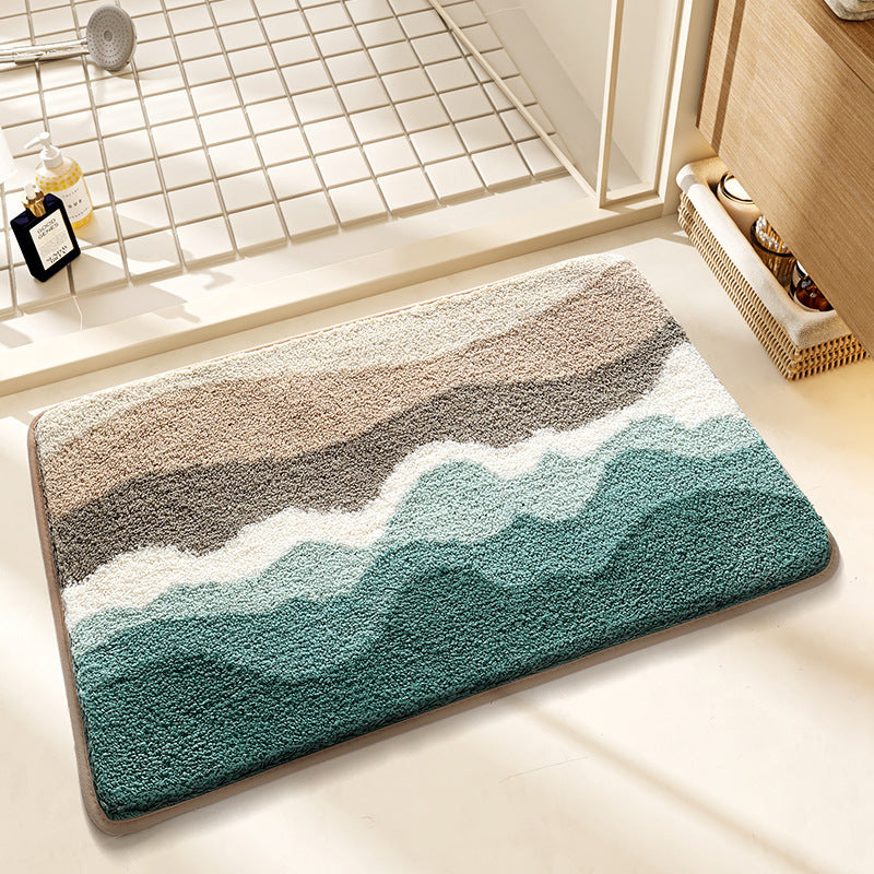 Wear-resistant Bedside Rug Doorway Water-absorbent Non-slip Doormat