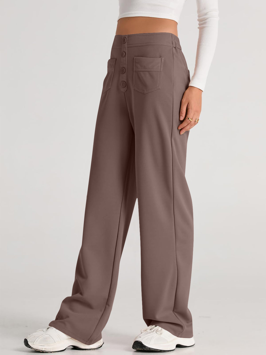 Pantalón ancho de talle alto